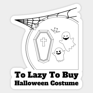 To Lazy To Buy Halloween Costume Sticker